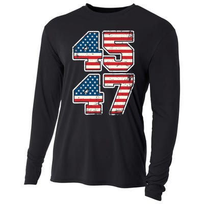 Trump 45 47 2024 President Vintage Cooling Performance Long Sleeve Crew