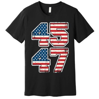 Trump 45 47 2024 President Vintage Premium T-Shirt