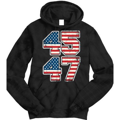 Trump 45 47 2024 President Vintage Tie Dye Hoodie