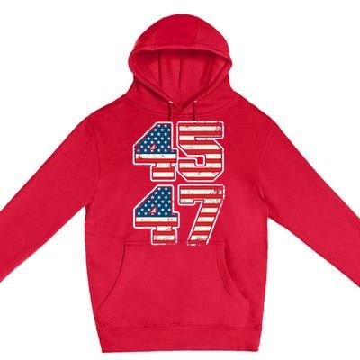 Trump 45 47 2024 President Vintage Premium Pullover Hoodie