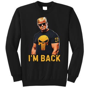 Trump 45 47 IM Back Orange Skull Inauguration 2025 Maga Sweatshirt