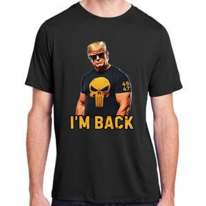 Trump 45 47 IM Back Orange Skull Inauguration 2025 Maga Adult ChromaSoft Performance T-Shirt