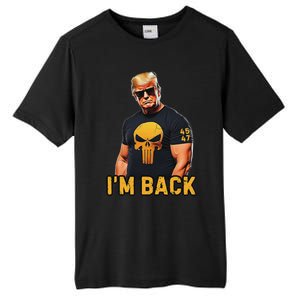 Trump 45 47 IM Back Orange Skull Inauguration 2025 Maga Tall Fusion ChromaSoft Performance T-Shirt