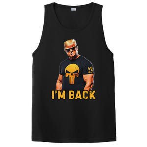 Trump 45 47 IM Back Orange Skull Inauguration 2025 Maga PosiCharge Competitor Tank