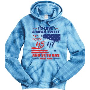 Trump 45 47 ID Love A Mean Tweet Tie Dye Hoodie