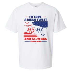 Trump 45 47 ID Love A Mean Tweet Sueded Cloud Jersey T-Shirt