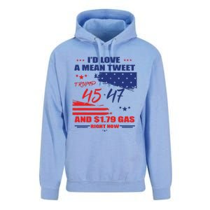 Trump 45 47 ID Love A Mean Tweet Unisex Surf Hoodie