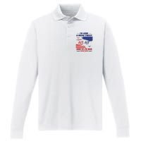 Trump 45 47 ID Love A Mean Tweet Performance Long Sleeve Polo