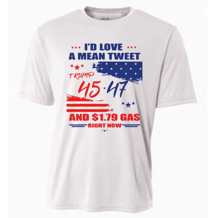 Trump 45 47 ID Love A Mean Tweet Cooling Performance Crew T-Shirt