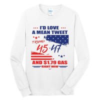 Trump 45 47 ID Love A Mean Tweet Tall Long Sleeve T-Shirt