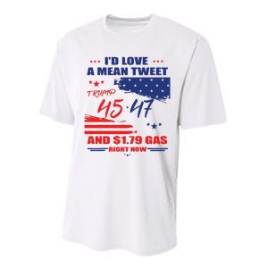 Trump 45 47 ID Love A Mean Tweet Performance Sprint T-Shirt