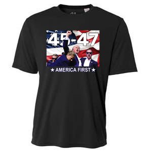 Trump 45 – 47 America First Cooling Performance Crew T-Shirt