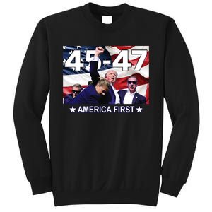 Trump 45 – 47 America First Sweatshirt