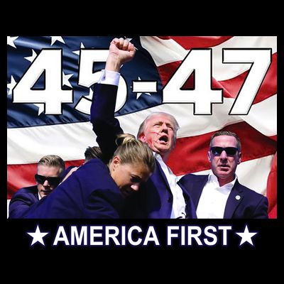 Trump 45 – 47 America First T-Shirt