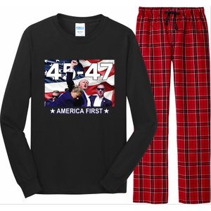 Trump 45 – 47 America First Long Sleeve Pajama Set