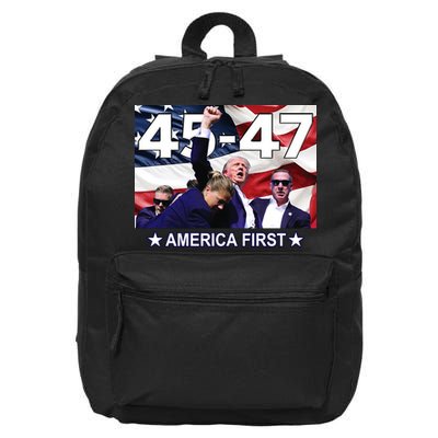 Trump 45 – 47 America First 16 in Basic Backpack