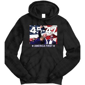 Trump 45 – 47 America First Tie Dye Hoodie