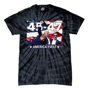 Trump 45 – 47 America First Tie-Dye T-Shirt