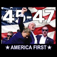 Trump 45 – 47 America First Zip Tote Bag