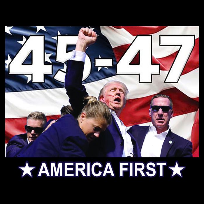 Trump 45 – 47 America First Zip Tote Bag