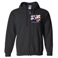 Trump 45 – 47 America First Full Zip Hoodie