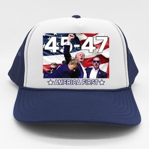 Trump 45 – 47 America First Trucker Hat