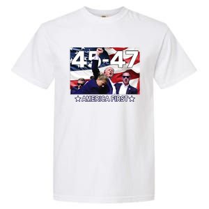 Trump 45 – 47 America First Garment-Dyed Heavyweight T-Shirt