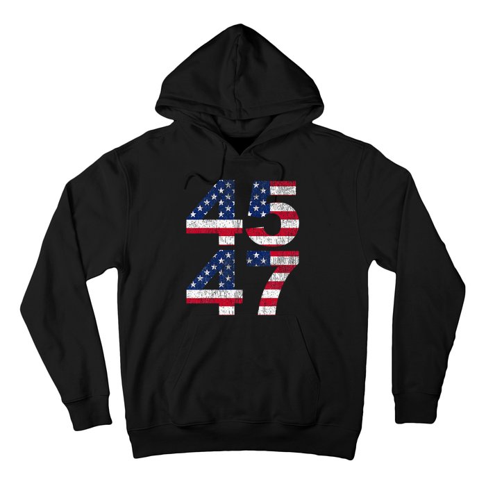 Trump 45 47 2024 President Vintage Hoodie