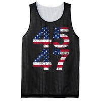 Trump 45 47 2024 President Vintage Mesh Reversible Basketball Jersey Tank