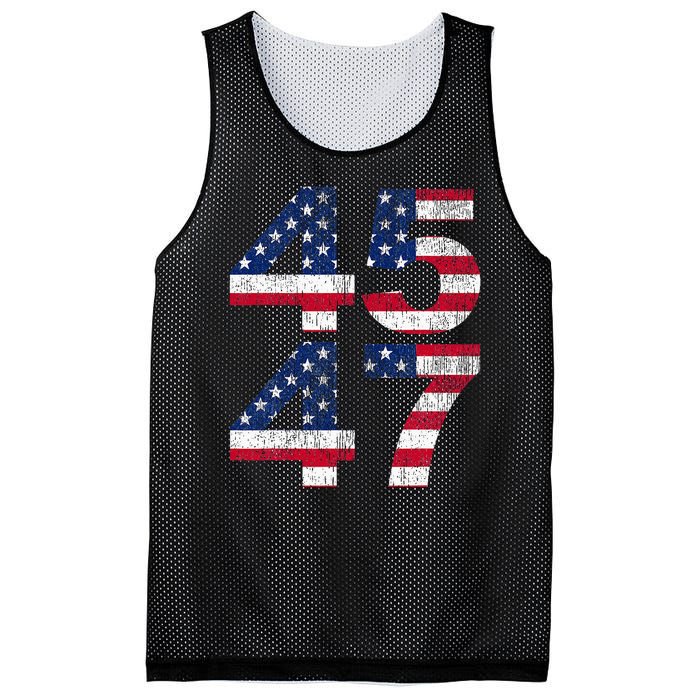 Trump 45 47 2024 President Vintage Mesh Reversible Basketball Jersey Tank