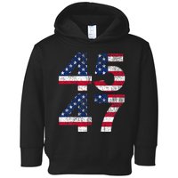 Trump 45 47 2024 President Vintage Toddler Hoodie