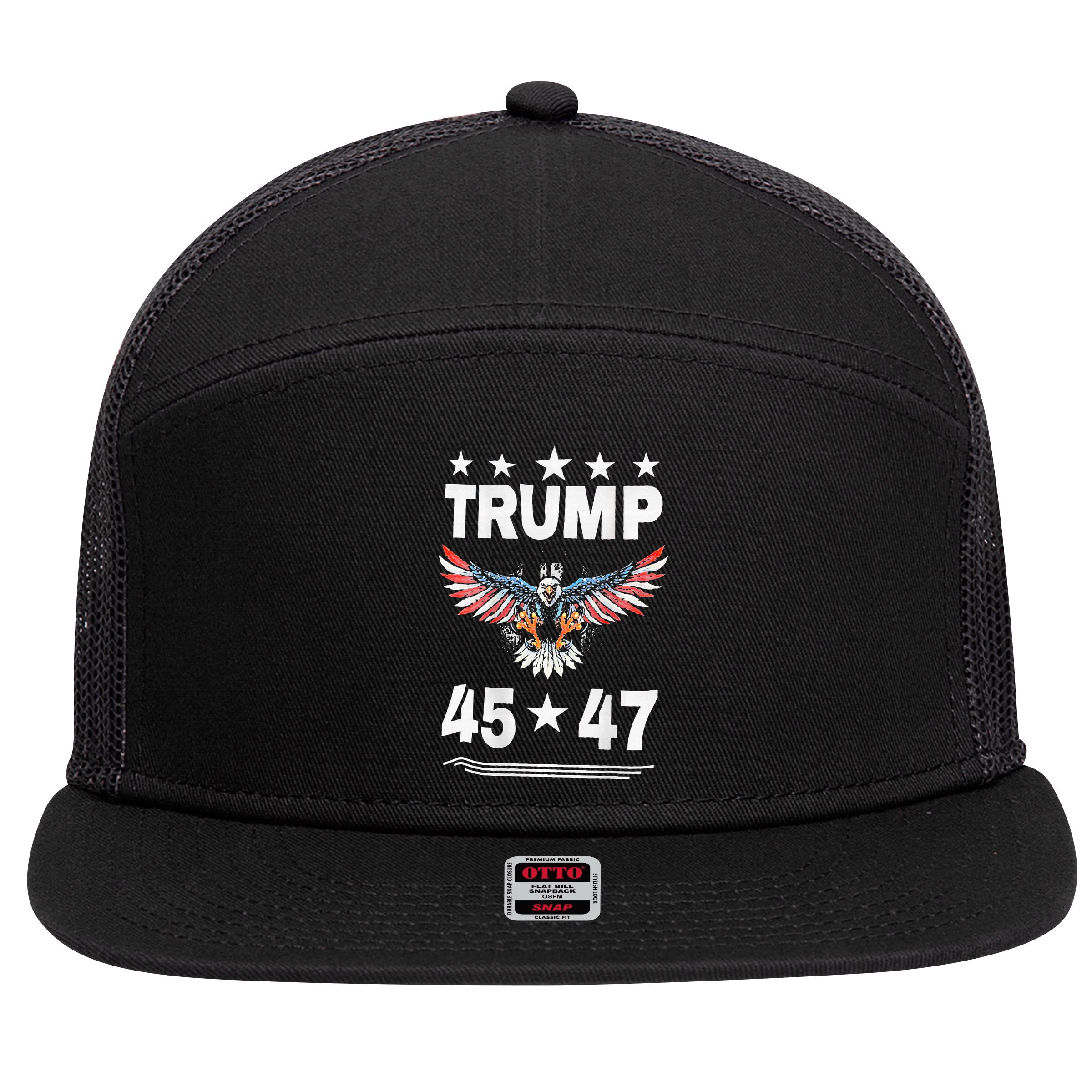 Trump 45 47 7 Panel Mesh Trucker Snapback Hat