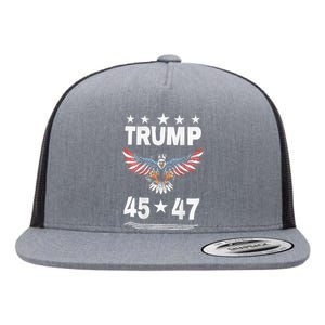 Trump 45 47 Flat Bill Trucker Hat