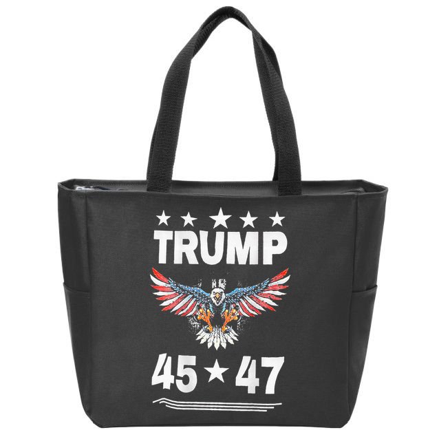 Trump 45 47 Zip Tote Bag