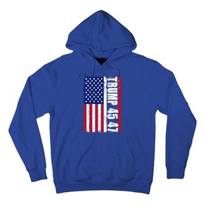 Trump 45 47 President Usa American Flag Gift Hoodie