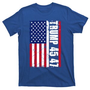 Trump 45 47 President Usa American Flag Gift T-Shirt