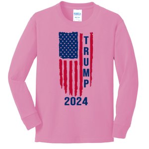 Trump 45 47 2024 Kids Long Sleeve Shirt