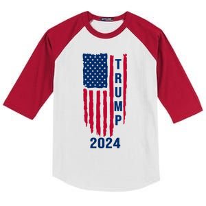 Trump 45 47 2024 Kids Colorblock Raglan Jersey