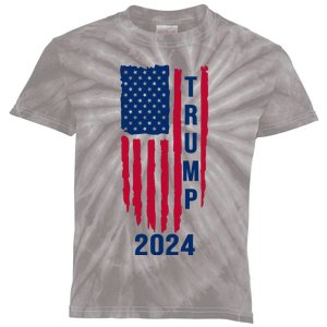 Trump 45 47 2024 Kids Tie-Dye T-Shirt