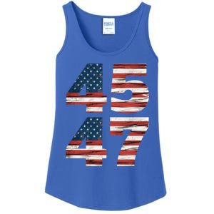 Trump 45 47 American Flag Republican Trump 2024 President Gift Ladies Essential Tank