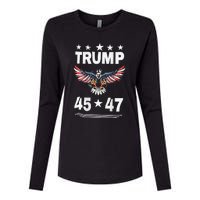 Trump 45 47 Womens Cotton Relaxed Long Sleeve T-Shirt