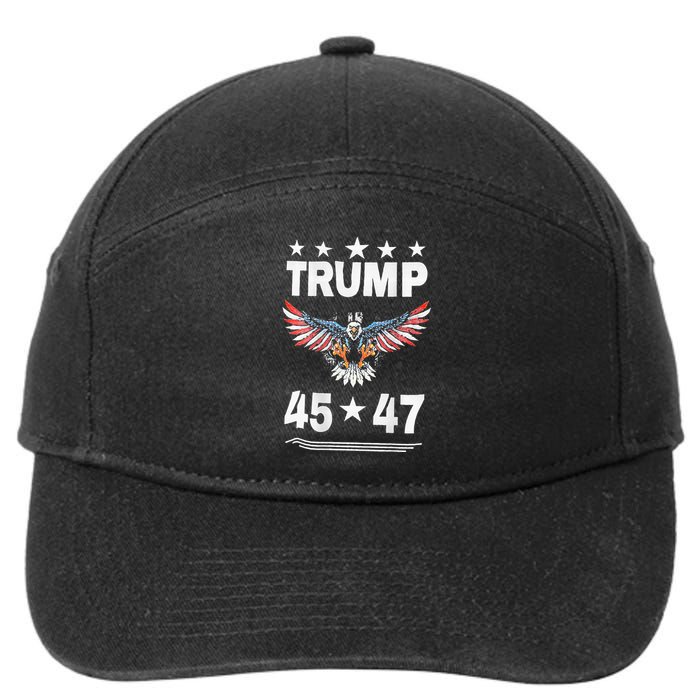 Trump 45 47 7-Panel Snapback Hat