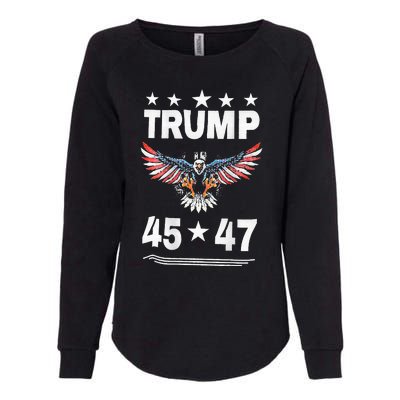 Trump 45 47 Womens California Wash Sweatshirt