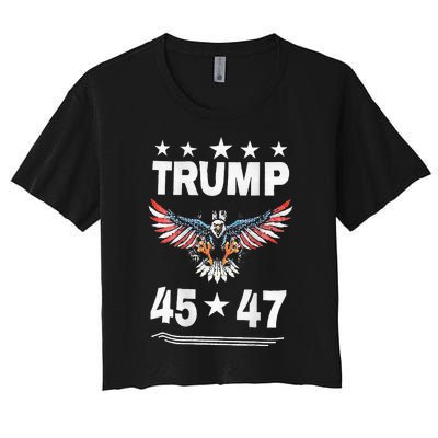 Trump 45 47 Women's Crop Top Tee