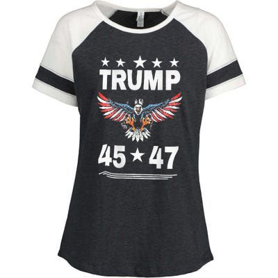 Trump 45 47 Enza Ladies Jersey Colorblock Tee