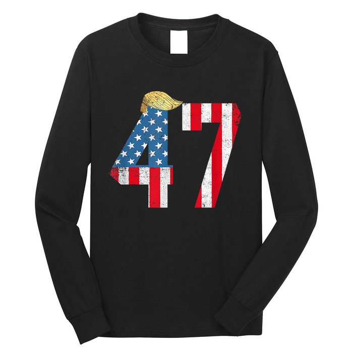 Trump 45 47 2024 President Vintage Long Sleeve Shirt