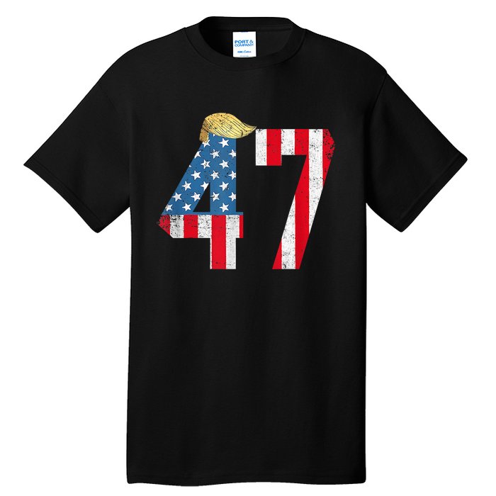 Trump 45 47 2024 President Vintage Tall T-Shirt