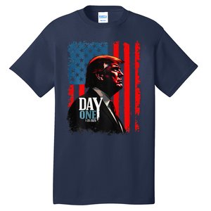 Trump 45 47 [On Back] Day One Trump President Elect Maga Tall T-Shirt