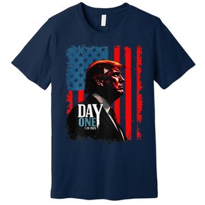 Trump 45 47 [On Back] Day One Trump President Elect Maga Premium T-Shirt