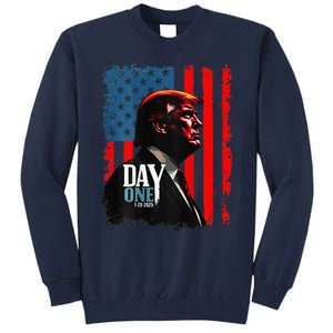 Trump 45 47 [On Back] Day One Trump President Elect Maga Tall Sweatshirt